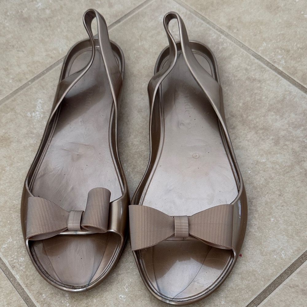 Kate Spade jelly Slingback Bow Flats - Casual Comfort